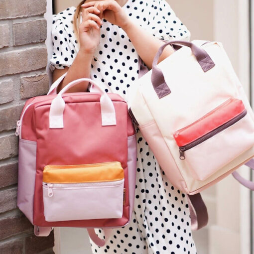 colorblock tas vintage pink engelpunt de wonderzolder