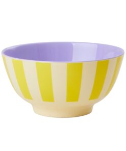 de wonderzolder rice kom yellow stripes medium