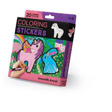 Coloring stickers Unicorn, Unicorn, stickers, crododile creek, wonderzolder.nl