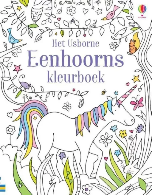 Eenhoorn, kleurboek, kleuren, unicorn, usborne, wonderzolder.nl