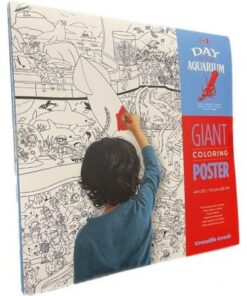 Giant coloring poster, aquarium, kleurplaat, kleuren, crocodile creek, wonderzolder.nl