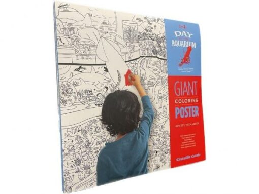 Giant coloring poster, aquarium, kleurplaat, kleuren, crocodile creek, wonderzolder.nl