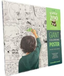 Giant coloring poster, dierentuin, kleurplaat, kleuren, crocodile creek, wonderzolder.nl