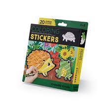 coloring stickers garden, stickers kleuren, stickers, crocodile creek, wonderzolder.nl