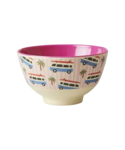 melamine bowl pink camper, bowl pink camper, RICE, melamine, melamine bowl RICE, wonderzolder.nl