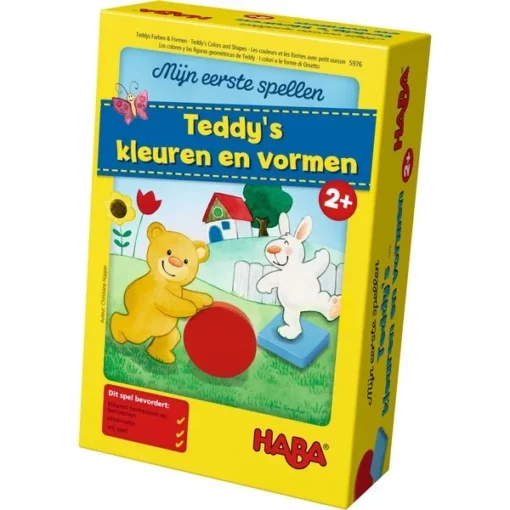 Mijn eerste spellen teddy's kleuren en vormen, haba, spelletjes, gezelschapsspel, teddy's kleuren en vormen, wonderzolder.nl