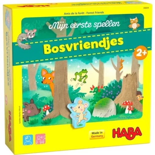 Mijn eerste spellen bosvriendjes, haba, spelletjes, gezelschapsspel, bosvriendjes, wonderzolder.nl