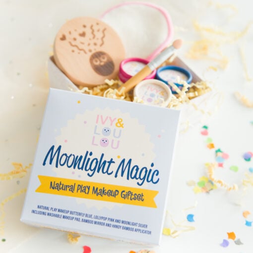 Moonlight magic giftset, giftset, speel make up, kinder make up, butterfly blue, lollypop pink, moonlight silver, ivy&loulou, wonderzolder.nl