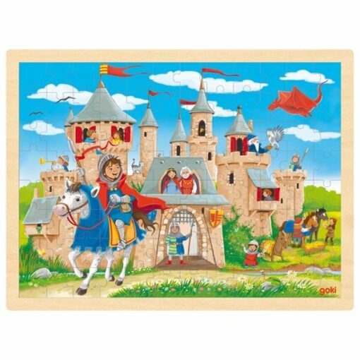 XXL puzzel ridderkasteel, Goki, puzzel, ridders, kasteel, XXL puzel, wonderzolder.nl