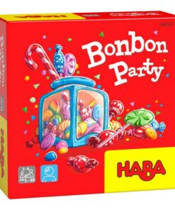 Haba bonbon party, bonbon, spelletje, spel, gezelschapsspel, bonbon party, haba, wonderzolder.nl