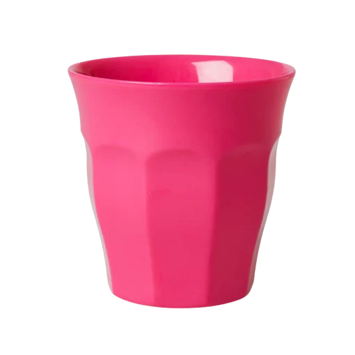 Melamine cup fuchsia medium, fuchsia, RICE, melamine cup fuchsia medium RICE. wonderzolder.nl