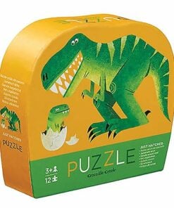 Crocodile Creek mini puzzel dino ei, mini puzzel, 12 stukjes, crocodile creek, dino ei, dinosaurus, wonderzolder.nl