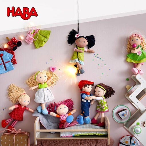 Haba pop Lilli Lou, Haba, stoffenpop, lappenpop, pop Lilli Lou, wonderzolder.nl