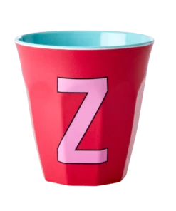 RICE melamine cup medium letter Z rood, letterbeker, letter beker, RICE, beker alfabet, alfabet, wonderzolder.nl