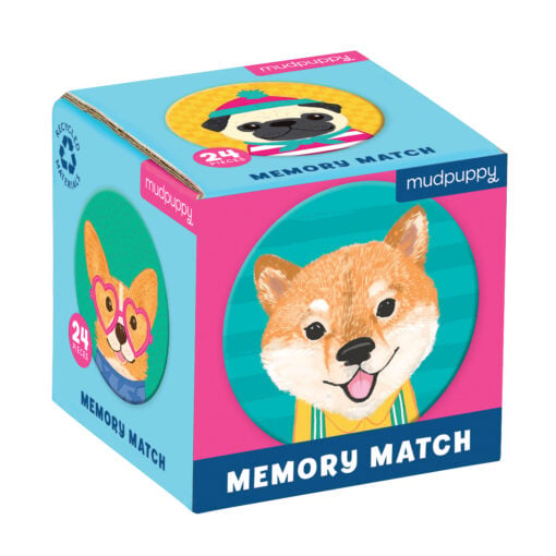 mudpuppy mini memory dog portraits, memory, mini memory, honden, hondenhoofdjes, spel, spelletje, mudpuppy, wonderzolder.nl