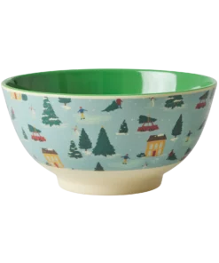 RICE melamine kom happy holiday, RICE kom, melamine kom, happy holiday, kerstservies, kerst, RICE, wonderzolder.nl