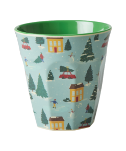 RICE melamine medium cup happy holiday, kerst, kerstbeker, happy holiday, melamine, medium cup, RICE, wonderzolder.nl