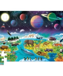 Crocodile Creek puzzel boven en beneden aarde en ruimte 48 stukjes, above en below, puzzel, vloerpuzzel, earthe en space, ruimte, aarde, crocodile creek, wonderzolder.nl