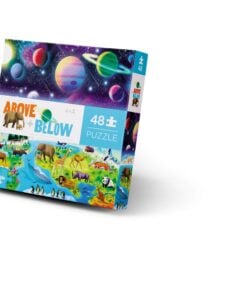 Crocodile Creek puzzel boven en beneden aarde en ruimte 48 stukjes, above en below, puzzel, vloerpuzzel, earthe en space, ruimte, aarde, crocodile creek, wonderzolder.nl