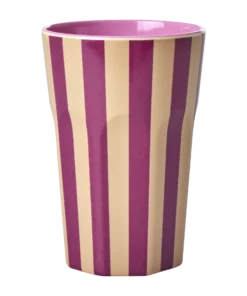 RICE melamine cup large Stripes, melamine, RICE, melamine cup, beker, RICE servies, wonderzolder.nl