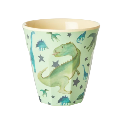 RICE melamine medium cup dino, melamine, dino, dinosaurus, dino beker, RICE, wonderzolder.nl