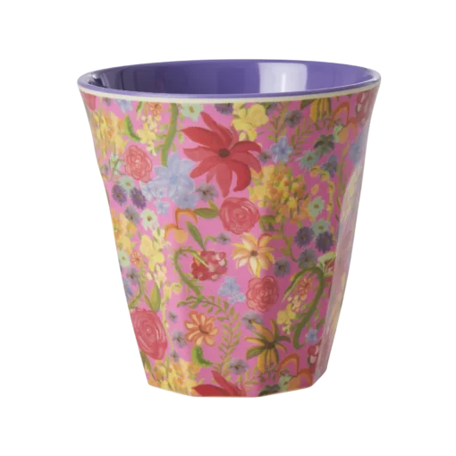 RICE medium cup swedish flower, melamine cup, melamine, swedish flower, bloemenbeker, RICE, medium cup, RICE beker, wonderzolder.nl