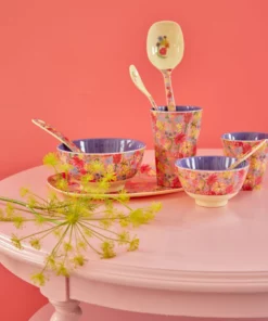 RICE medium cup swedish flower, melamine cup, melamine, swedish flower, bloemenbeker, RICE, medium cup, RICE beker, wonderzolder.nl