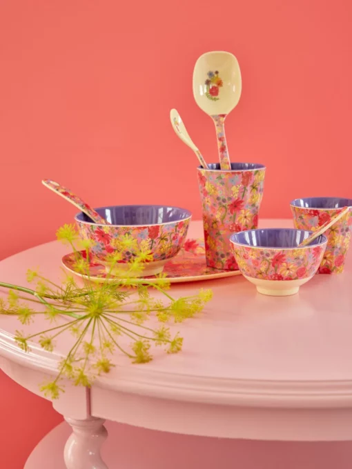 RICE medium cup swedish flower, melamine cup, melamine, swedish flower, bloemenbeker, RICE, medium cup, RICE beker, wonderzolder.nl