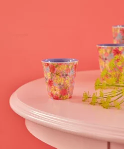 RICE medium cup swedish flower, melamine cup, melamine, swedish flower, bloemenbeker, RICE, medium cup, RICE beker, wonderzolder.nl