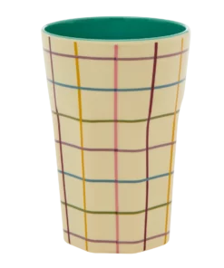 RICE melamine cup large check, melamine, large, check, RICE, wonderzolder.nl