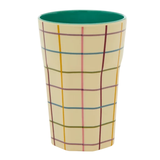 RICE melamine cup large check, melamine, large, check, RICE, wonderzolder.nl