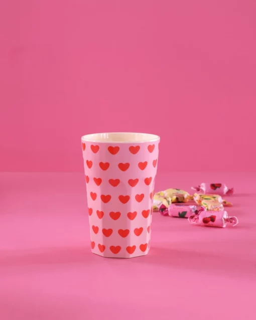 RICE melamine cup large sweet hearts, melamine, large, sweet hearts, RICE, wonderzolder.nl