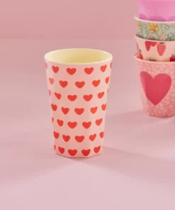 RICE melamine cup large sweet hearts, melamine, large, sweet hearts, RICE, wonderzolder.nl