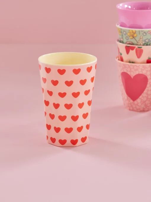 RICE melamine cup large sweet hearts, melamine, large, sweet hearts, RICE, wonderzolder.nl