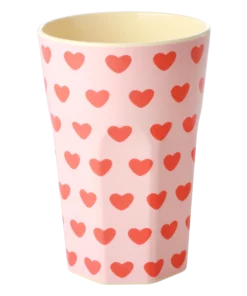 RICE melamine cup large sweet hearts, melamine, large, sweet hearts, RICE, wonderzolder.nl