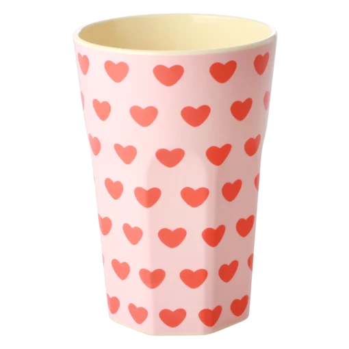 RICE melamine cup large sweet hearts, melamine, large, sweet hearts, RICE, wonderzolder.nl