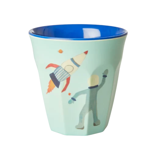 RICE melamine cup medium Space, melamine, kinderbeker, ruimte, space, RICE, wonderzolder.nl