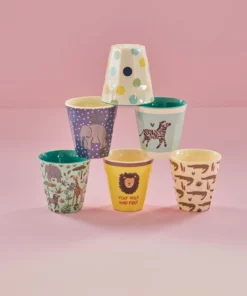 RICE melamine cup small jungle set, small cups, bekers, jungle, melamine, RICE, wonderzolder.nl