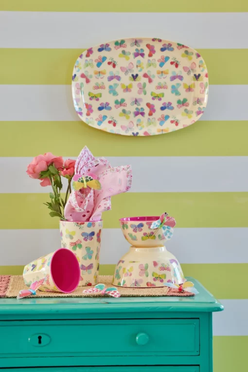 RICE plate butterfly, kinderservies, plate, bord, servies, butterfly, vlinder, RICE, wonderzolder.nl