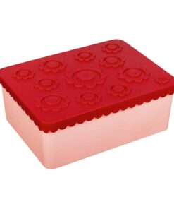 Blafre lunchbox bloemen roze rood, lunchbox, broodtrommel, lunchtrommel, lunch, blafre, wonderzolder.nl