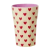 RICE beker darling hearts, melamine, large cup, servies, kinderservies, darling hearts, hartjesbeker, hartjes, RICE, wonderzolder.nl