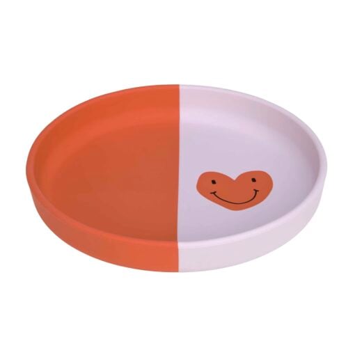 Lässig siliconen bord happy rascals heart lavender, siliconen bord, happy rascals, heart, hart, roze, rood, kinderbord, siliconen, smile sky blue, lässig, wonderzolder.nl