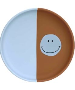 Lässig siliconen bord happy rascals smile sky blue, siliconen bord, happy rascals, smile, smiley, blauw, kinderbord, siliconen, smile sky blue, lässig, wonderzolder.nl