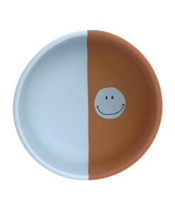 Lässig siliconen kom happy rascals smile sky blue, siliconen kom, happy rascals, smile, smiley, blauw, kinder kommetje, siliconen, smile sky blue, lässig, wonderzolder.nl