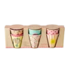 RICE bekerset funky prints small, funky prints, bekerset, small cup, beker, kinderbeker, giftset, RICE, wonderzolder.nl
