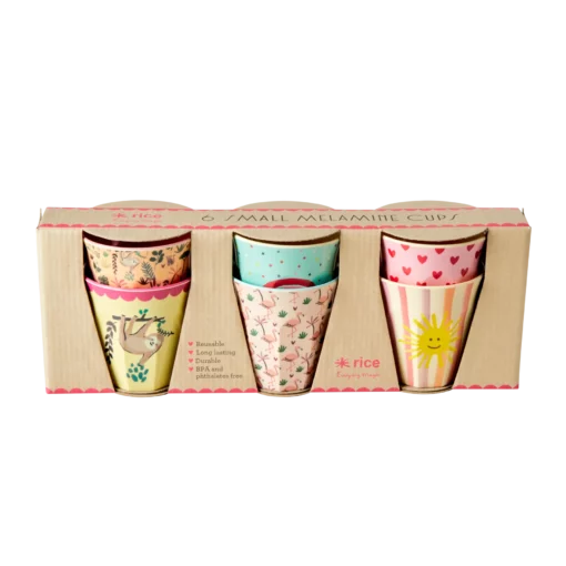 RICE bekerset funky prints small, funky prints, bekerset, small cup, beker, kinderbeker, giftset, RICE, wonderzolder.nl