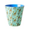 Rice beker funky giraffe, giraffe, medium cup, kinderbeker, beker, melamine, kinderservies, RICE, wonderzolder.nl