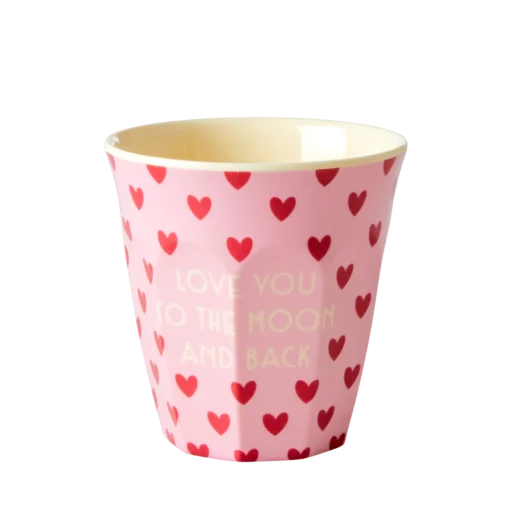 Rice beker Funky Hearts small, melamine, small cup, kinderbeker, beker, hearts, hartjes, RICE, wonderzolder.nl
