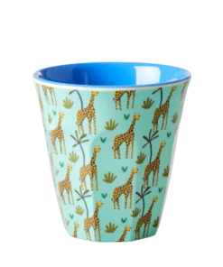 Rice beker funky giraffe small, giraffe, small cup, kinderbeker, beker, melamine, kinderservies, RICE, wonderzolder.nl