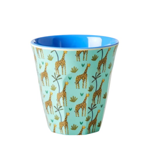 Rice beker funky giraffe small, giraffe, small cup, kinderbeker, beker, melamine, kinderservies, RICE, wonderzolder.nl